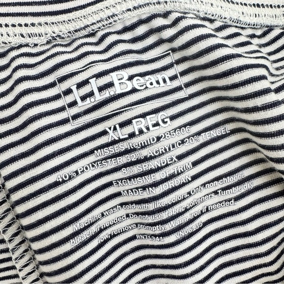 L.L. Bean Pajamas Jogger Pants bottom so soft & comfy tencel blend Sz XL stripe - Picture 3 of 5
